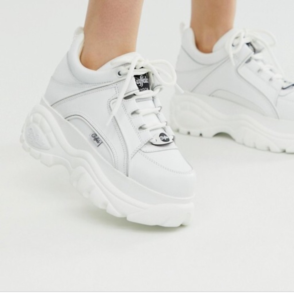 Buffalo White Platform Sneakers